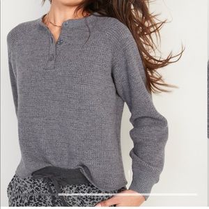 Old Navy Cozy Long-Sleeve Henley Sweater